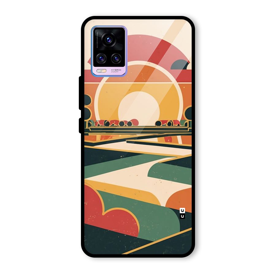 Awesome Geomatric Art Glass Back Case for Vivo V20 Pro
