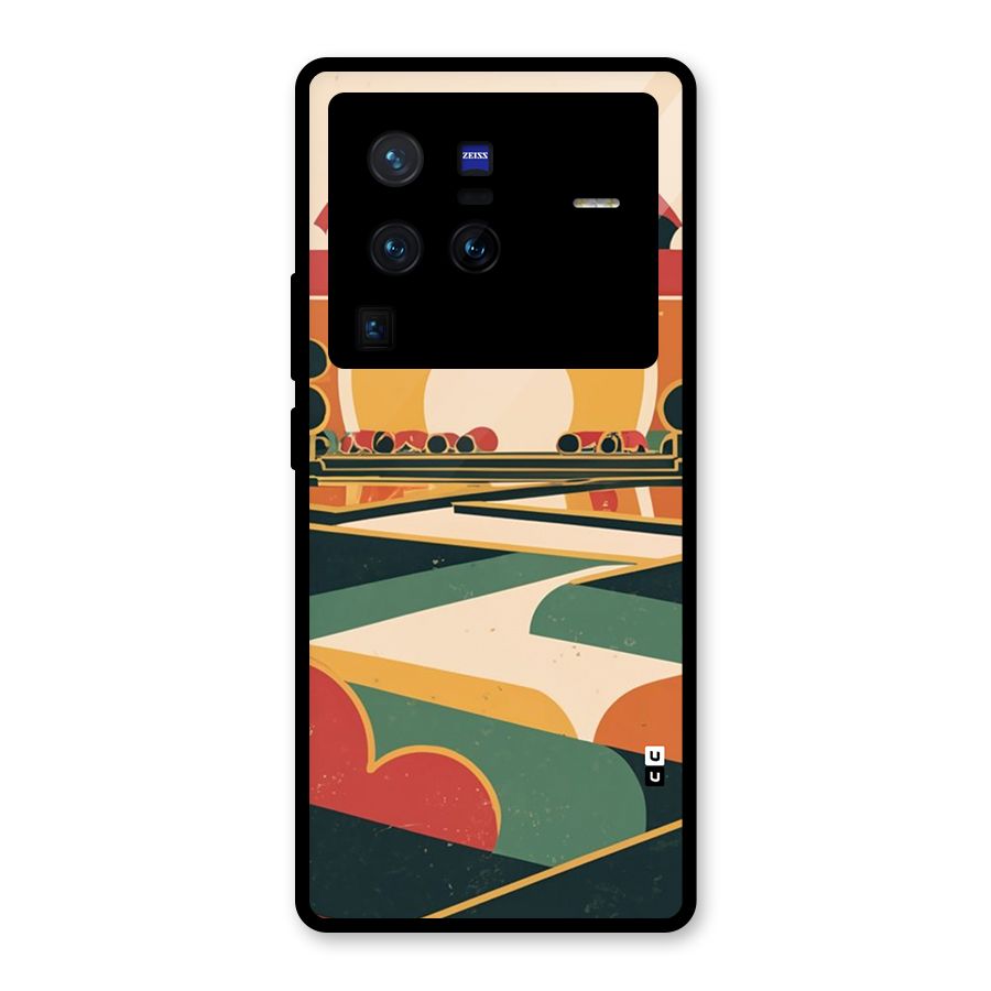 Awesome Geomatric Art Glass Back Case for Vivo X80 Pro