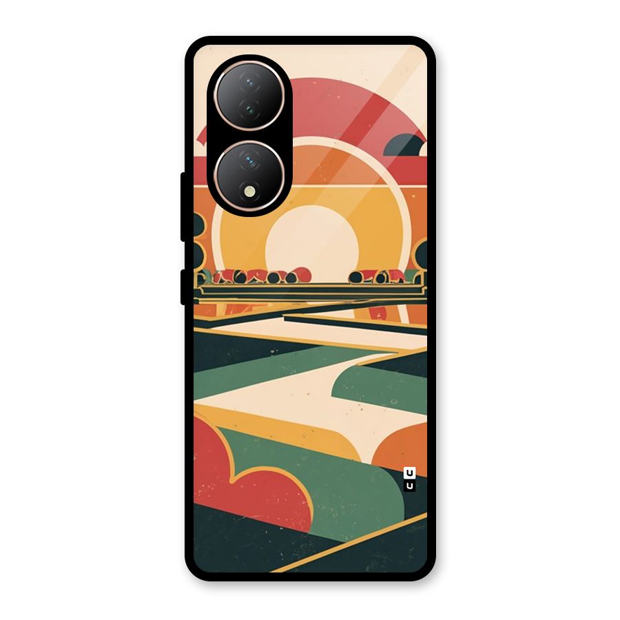 Awesome Geomatric Art Glass Back Case for Vivo Y100