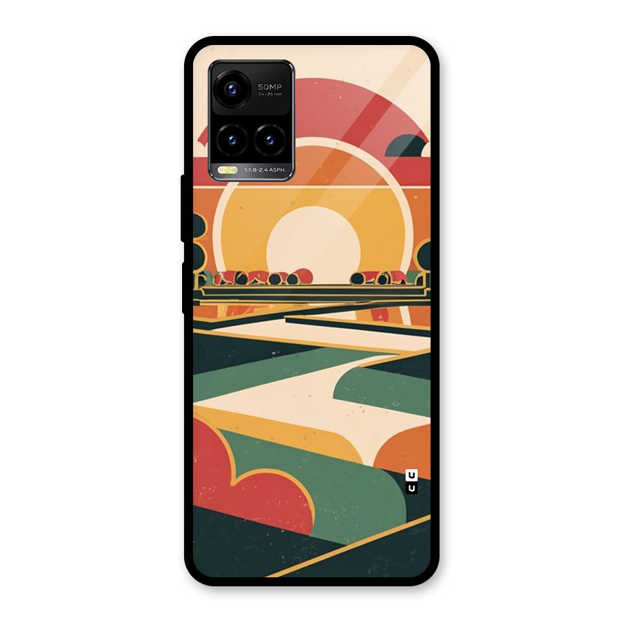 Awesome Geomatric Art Glass Back Case for Vivo Y21T