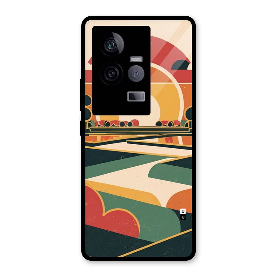 Awesome Geomatric Art Glass Back Case for Vivo iQOO 11 5G