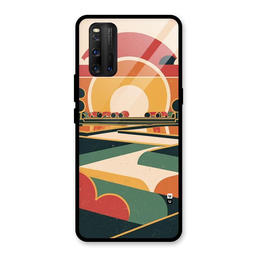 Awesome Geomatric Art Glass Back Case for Vivo iQOO 3