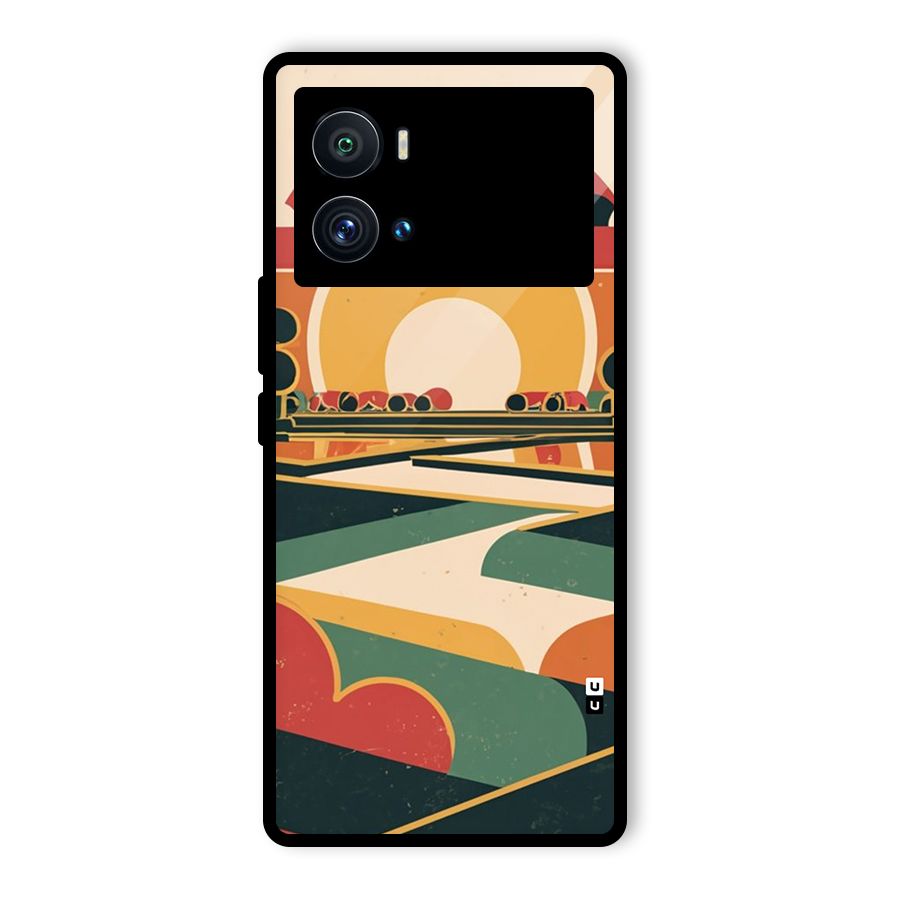 Awesome Geomatric Art Glass Back Case for Vivo iQOO 9 Pro