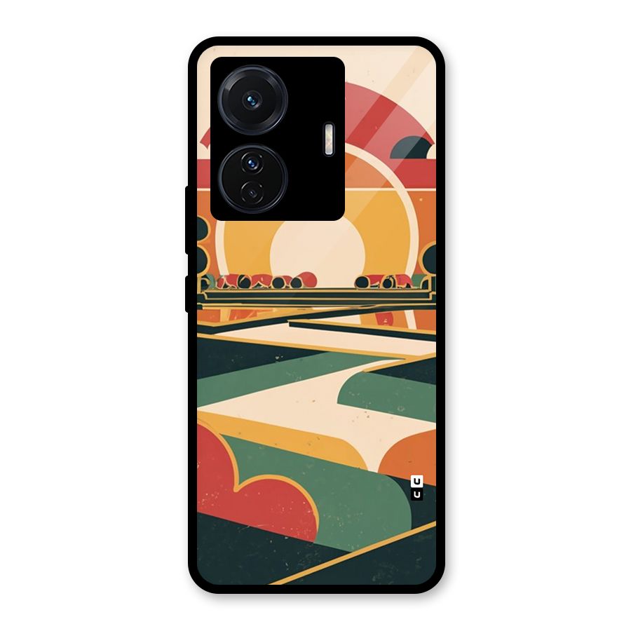 Awesome Geomatric Art Glass Back Case for Vivo iQOO Z6 Pro