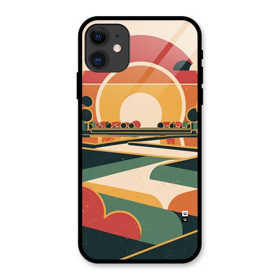 Awesome Geomatric Art Glass Back Case for iPhone 11