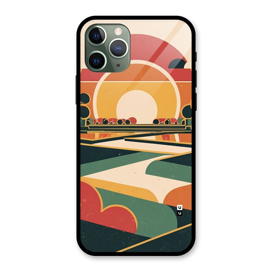 Awesome Geomatric Art Glass Back Case for iPhone 11 Pro