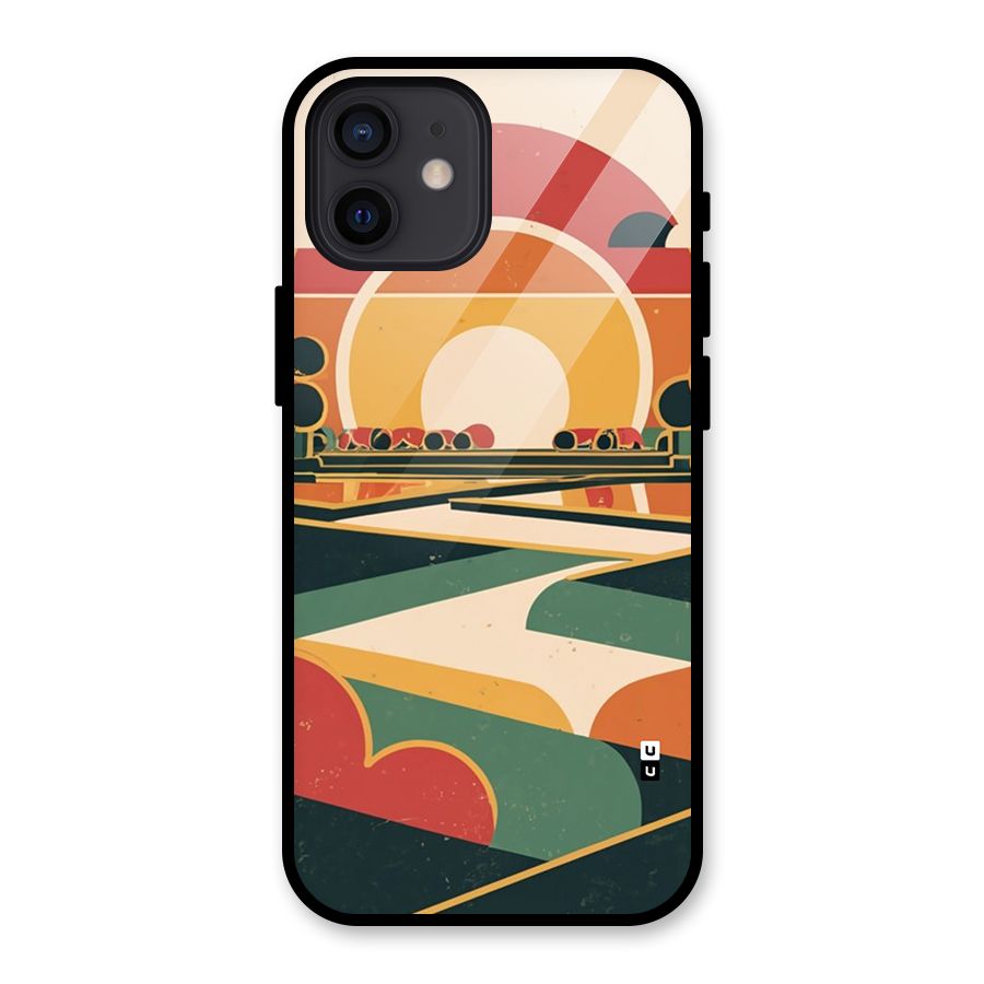 Awesome Geomatric Art Glass Back Case for iPhone 12
