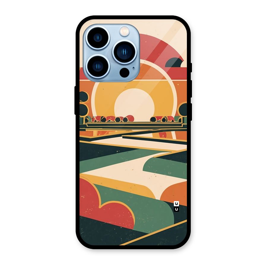 Awesome Geomatric Art Glass Back Case for iPhone 13 Pro