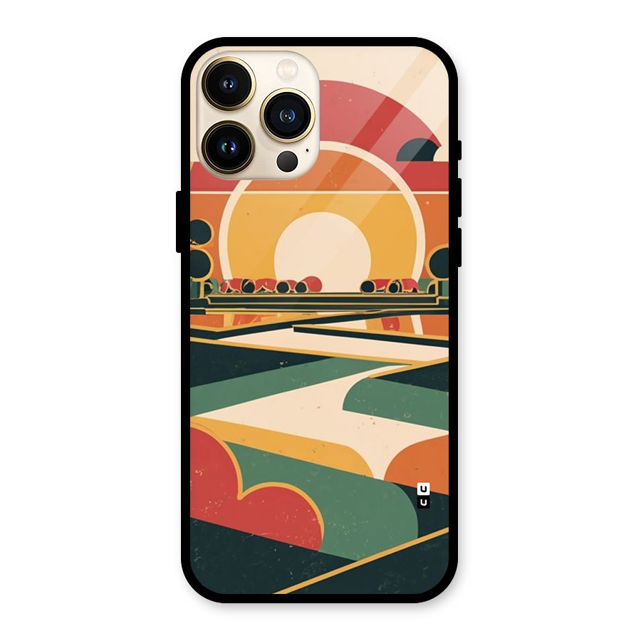 Awesome Geomatric Art Glass Back Case for iPhone 13 Pro Max