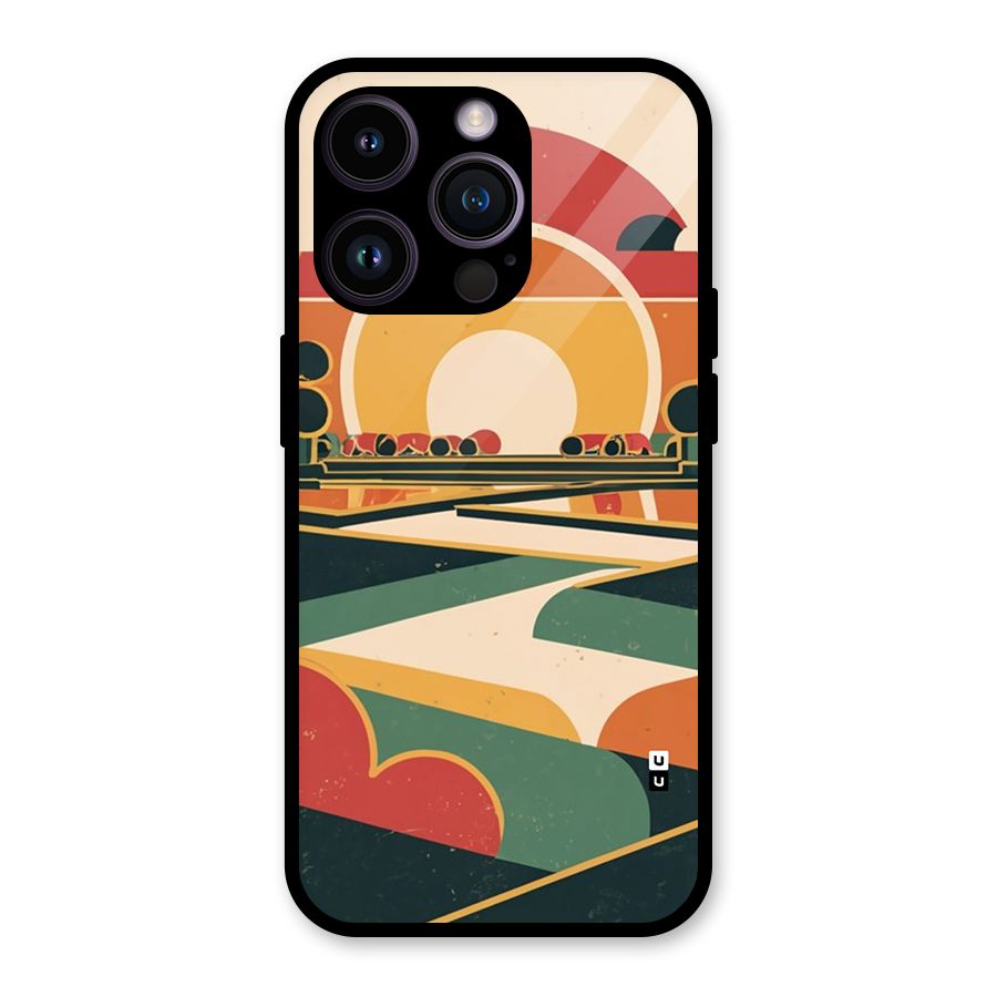 Awesome Geomatric Art Glass Back Case for iPhone 14 Pro