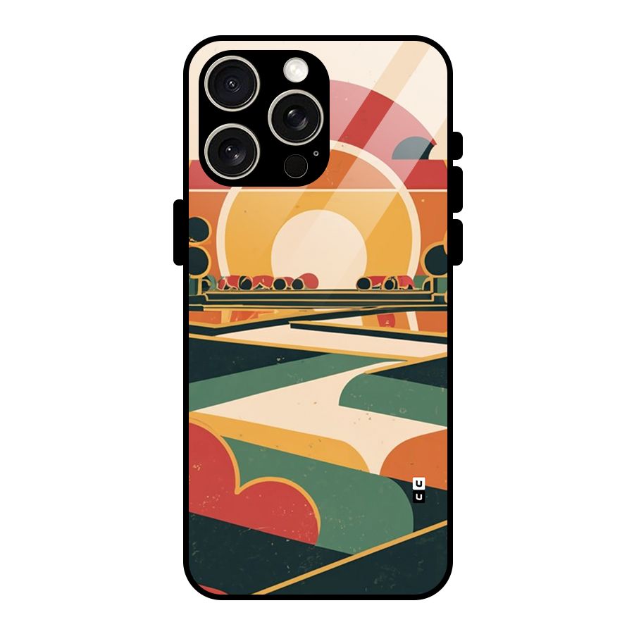 Awesome Geomatric Art Glass Back Case for iPhone 15 Pro Max