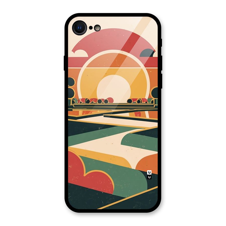 Awesome Geomatric Art Glass Back Case for iPhone 7