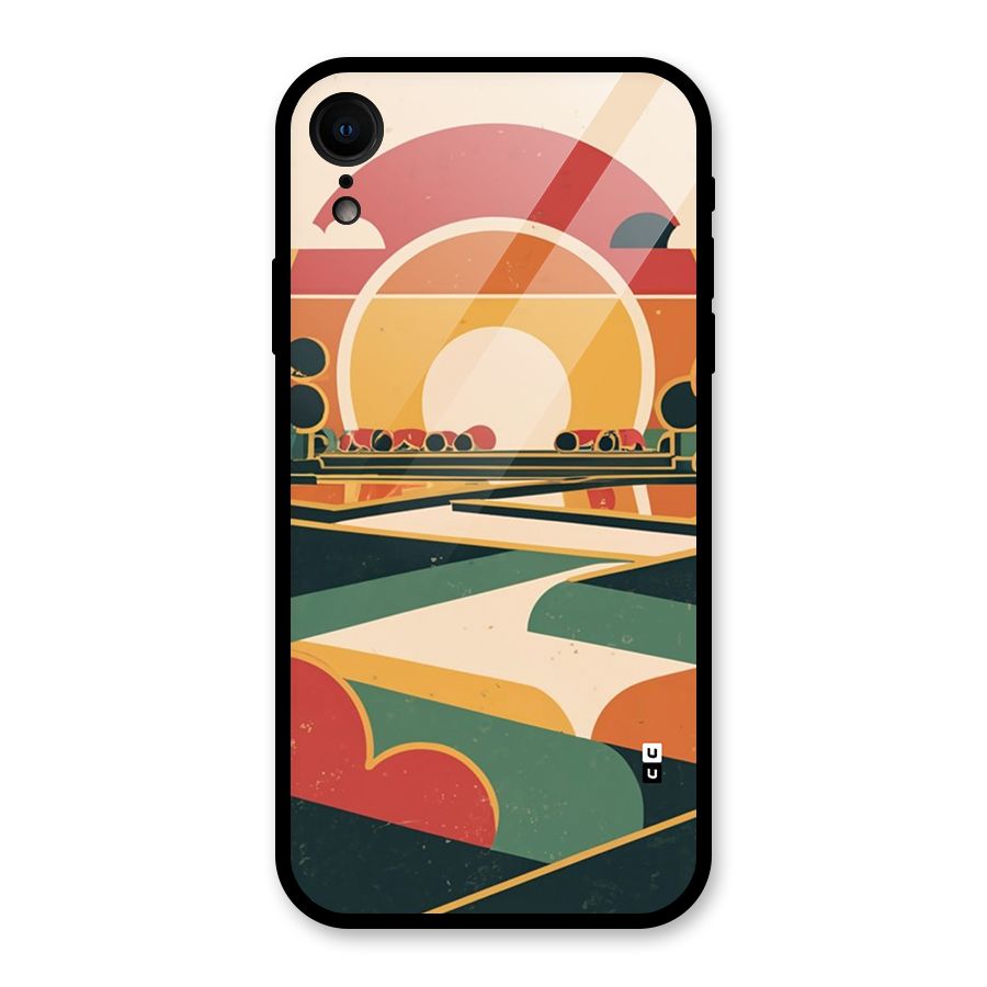 Awesome Geomatric Art Glass Back Case for iPhone XR