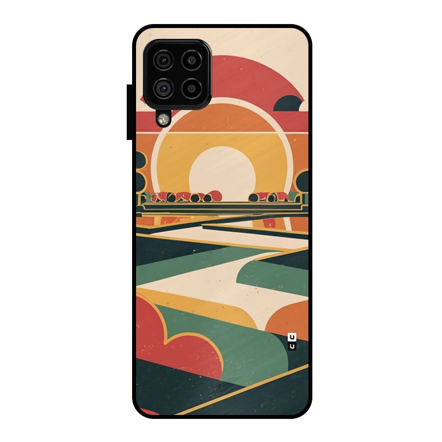 Awesome Geomatric Art Metal Back Case for Galaxy A22 4G
