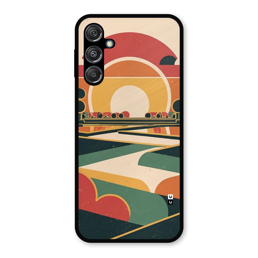 Awesome Geomatric Art Metal Back Case for Galaxy M34 5G