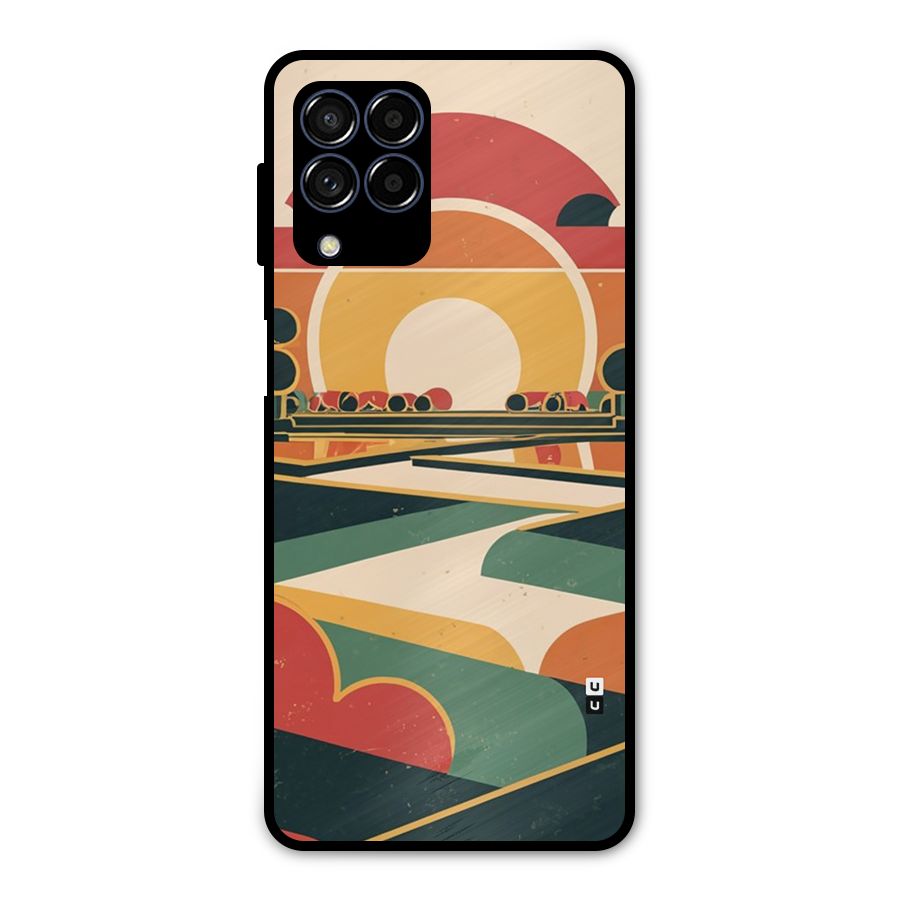 Awesome Geomatric Art Metal Back Case for Galaxy M53 5G