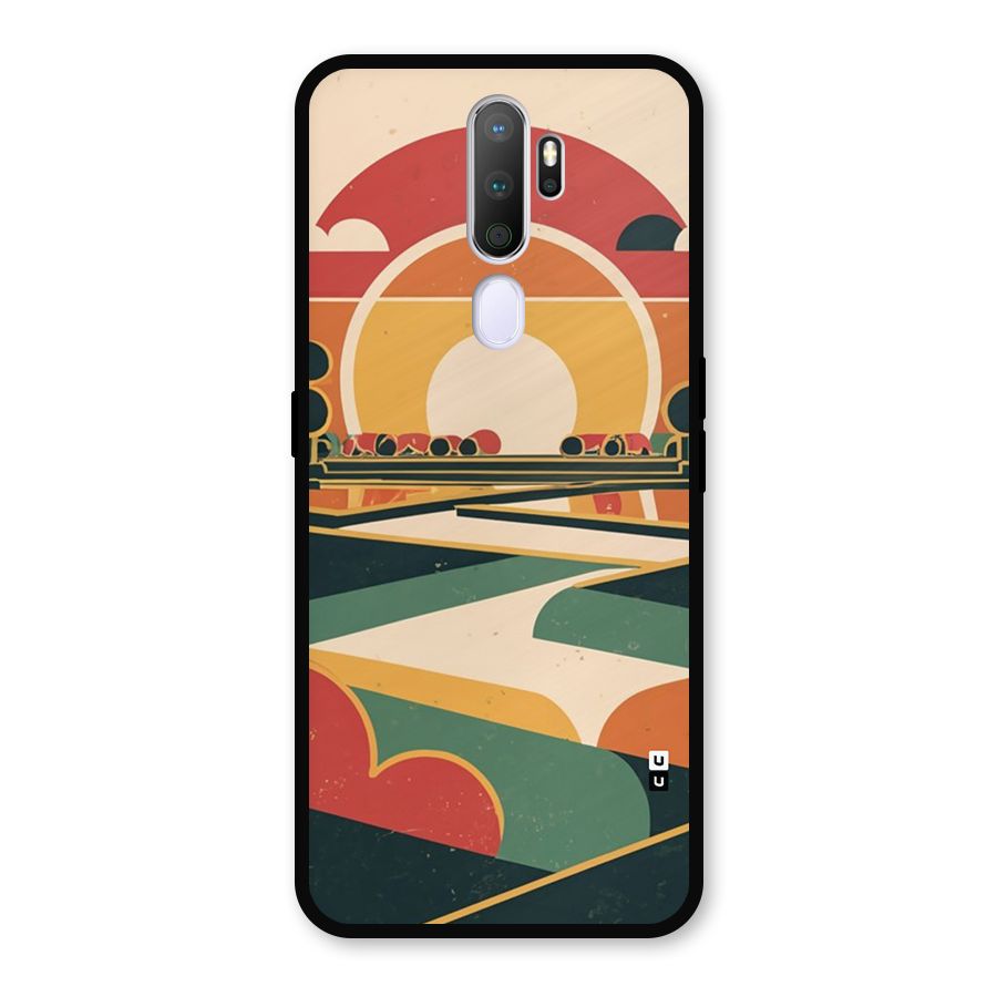 Awesome Geomatric Art Metal Back Case for Oppo A9 (2020)