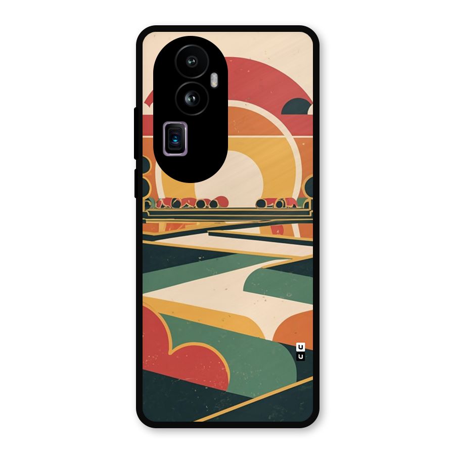 Awesome Geomatric Art Metal Back Case for Oppo Reno10 Pro Plus