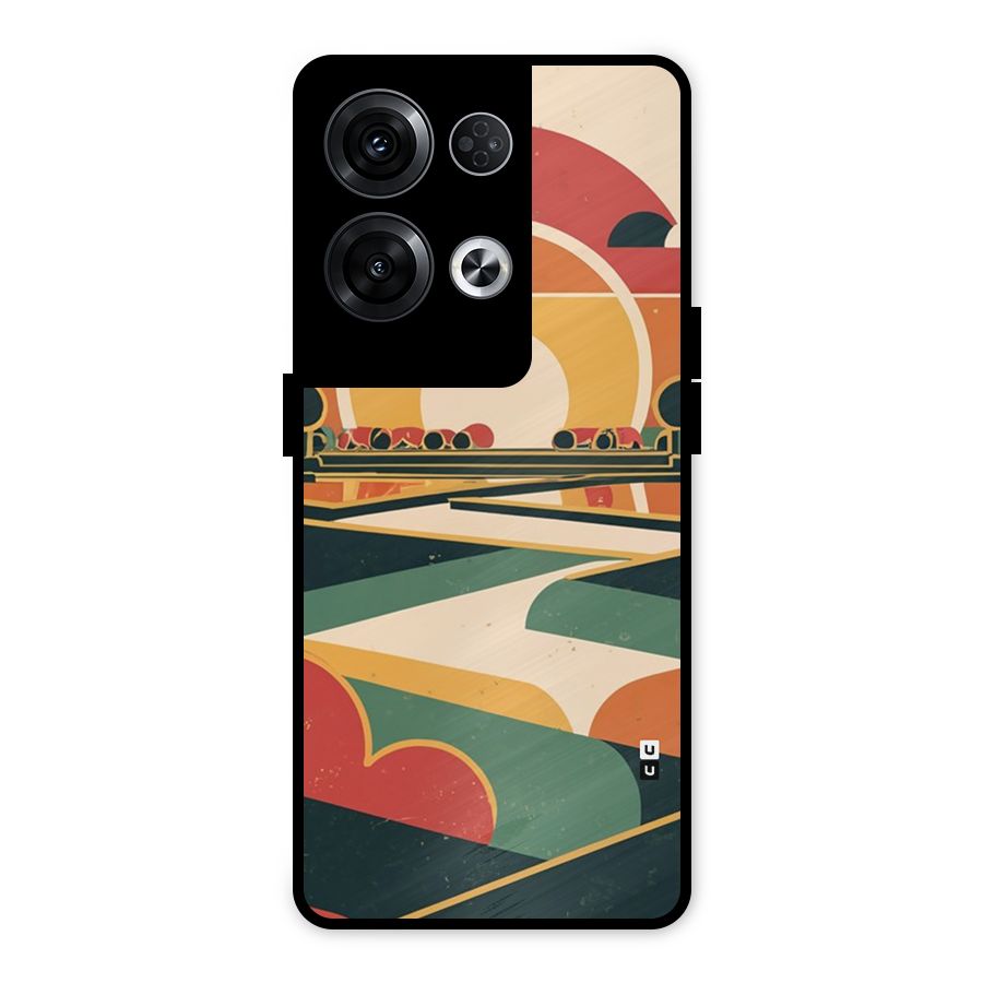 Awesome Geomatric Art Metal Back Case for Oppo Reno8 Pro 5G