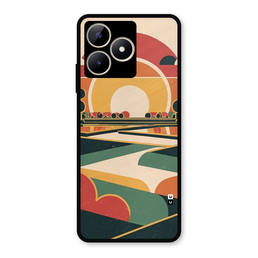 Awesome Geomatric Art Metal Back Case for Realme C53