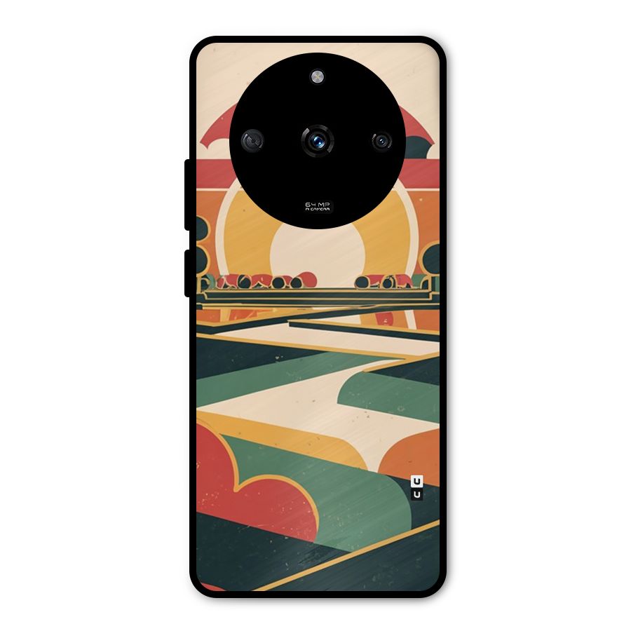 Awesome Geomatric Art Metal Back Case for Realme Narzo 60 5G