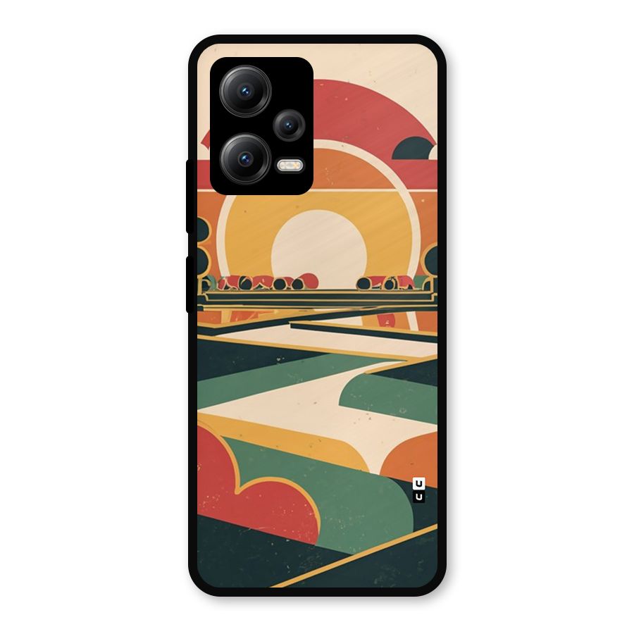 Awesome Geomatric Art Metal Back Case for Redmi Note 12 5G