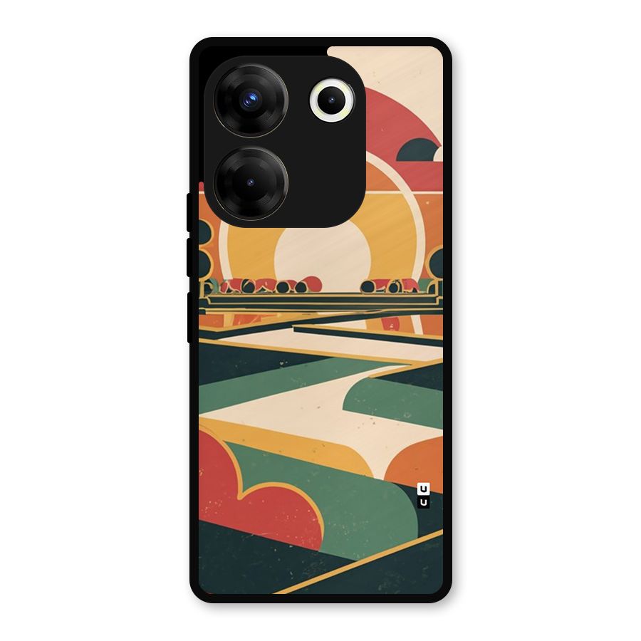 Awesome Geomatric Art Metal Back Case for Tecno Camon 20