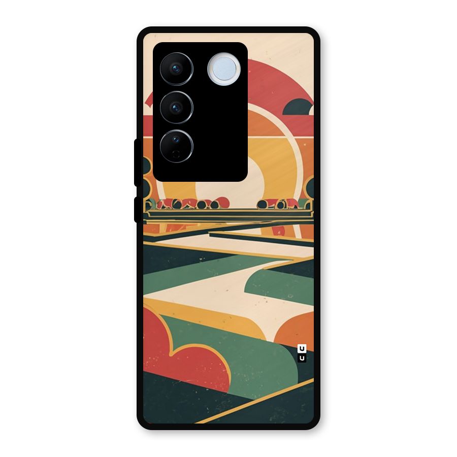Awesome Geomatric Art Metal Back Case for Vivo V27