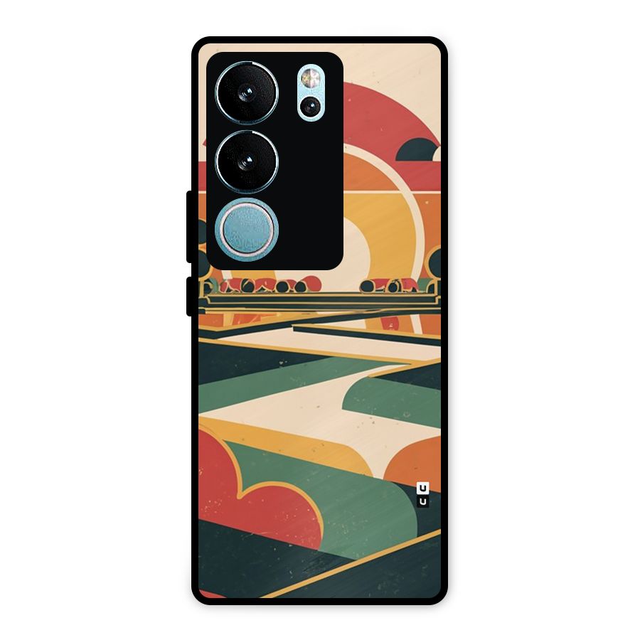 Awesome Geomatric Art Metal Back Case for Vivo V29