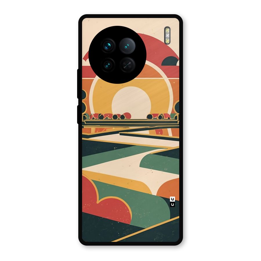 Awesome Geomatric Art Metal Back Case for Vivo X90
