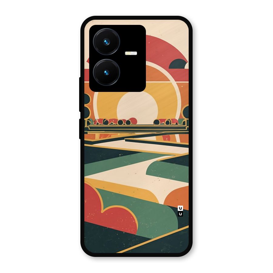 Awesome Geomatric Art Metal Back Case for Vivo Y22