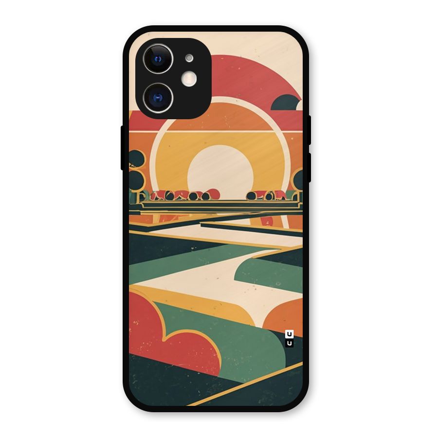 Awesome Geomatric Art Metal Back Case for iPhone 12