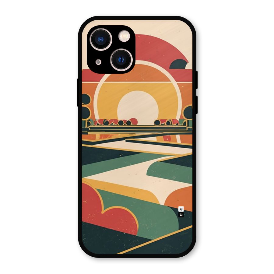 Awesome Geomatric Art Metal Back Case for iPhone 13