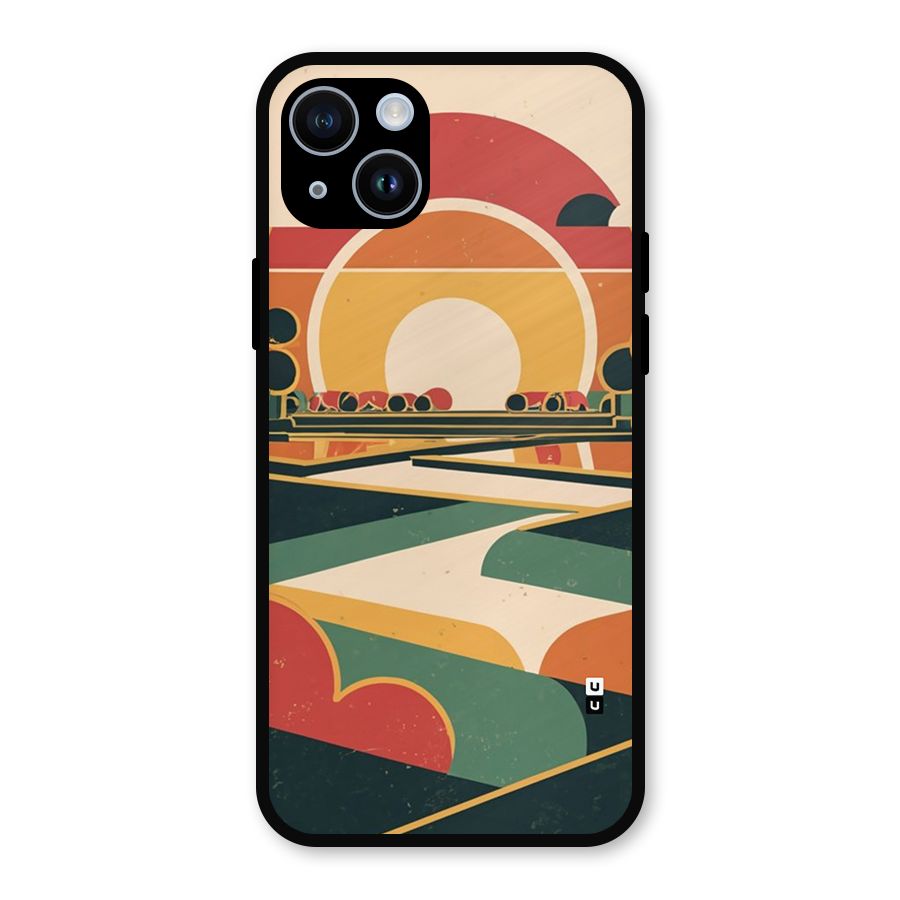 Awesome Geomatric Art Metal Back Case for iPhone 14