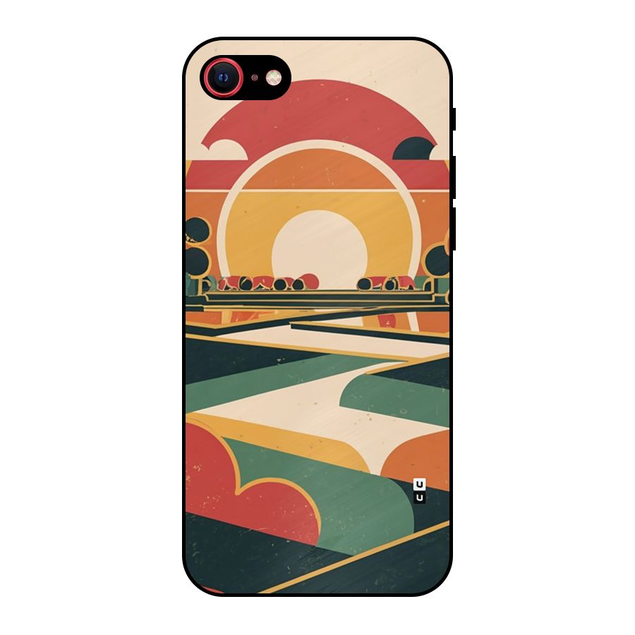 Awesome Geomatric Art Metal Back Case for iPhone 8
