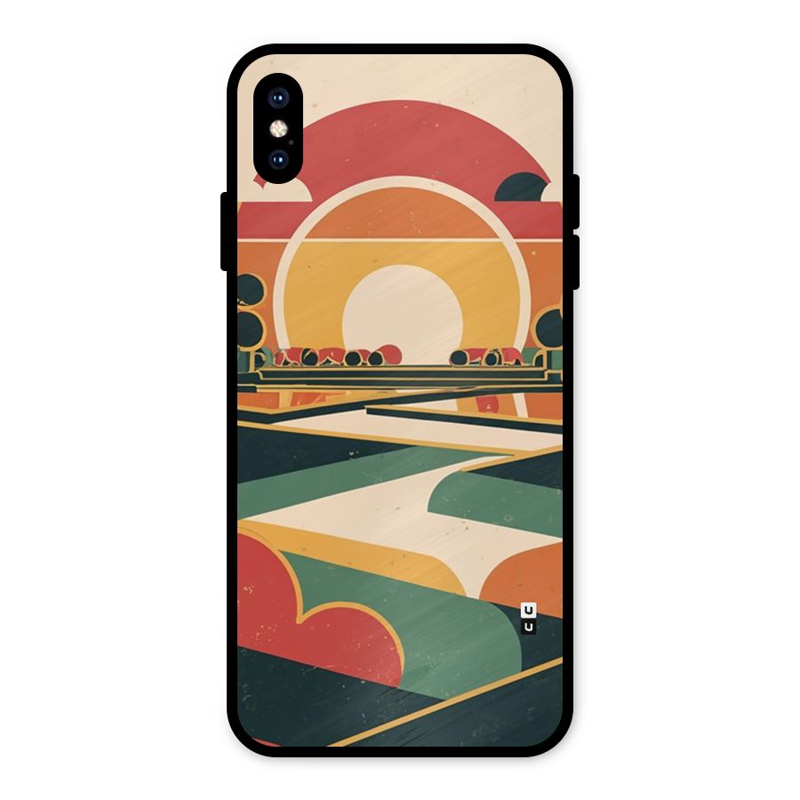 Awesome Geomatric Art Metal Back Case for iPhone XS Max