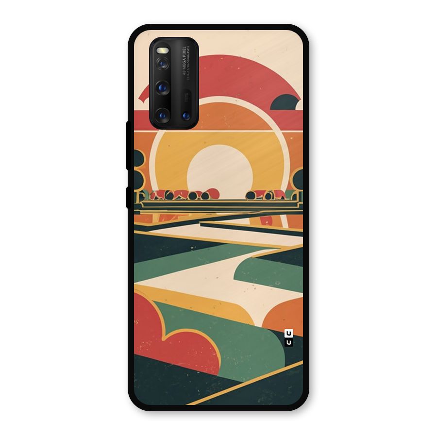 Awesome Geomatric Art Metal Back Case for iQOO 3