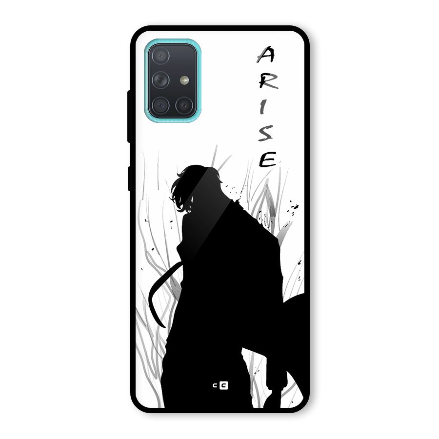 Awesome Jinwoo Arise Glass Back Case for Galaxy A71