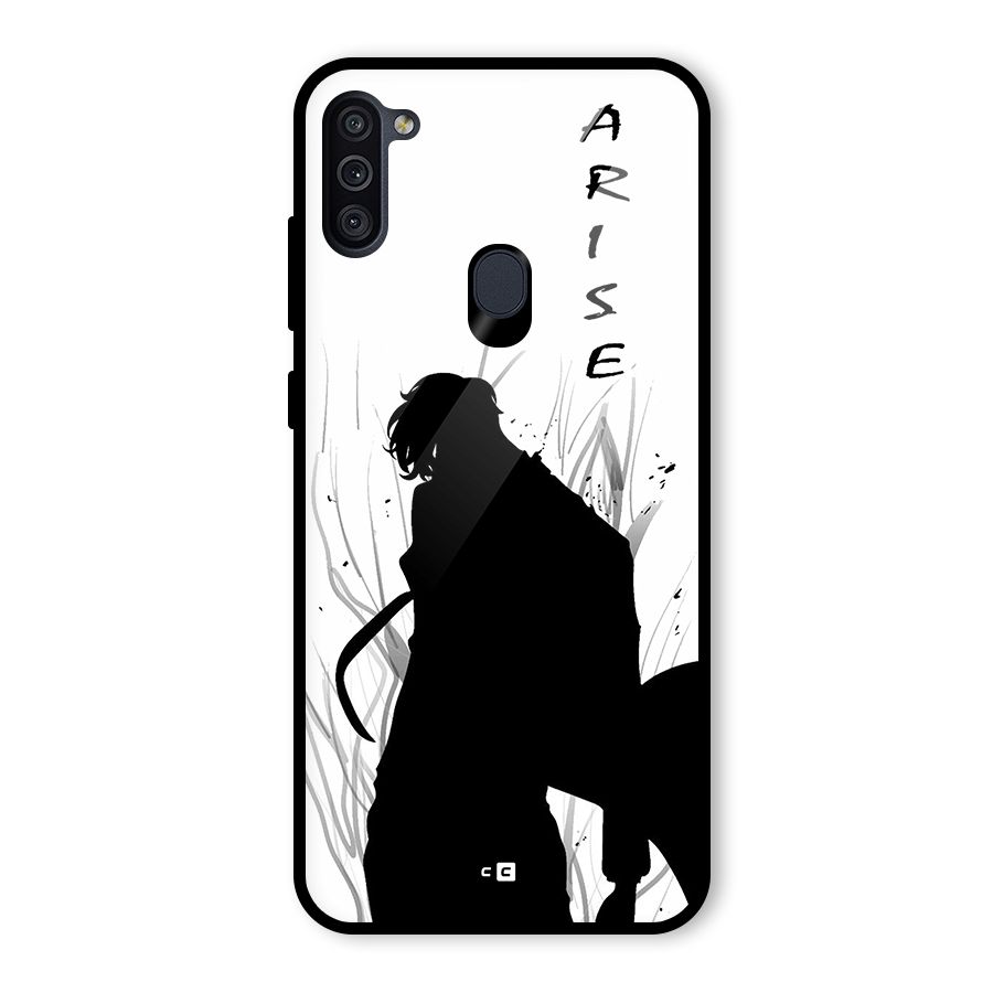 Awesome Jinwoo Arise Glass Back Case for Galaxy M11