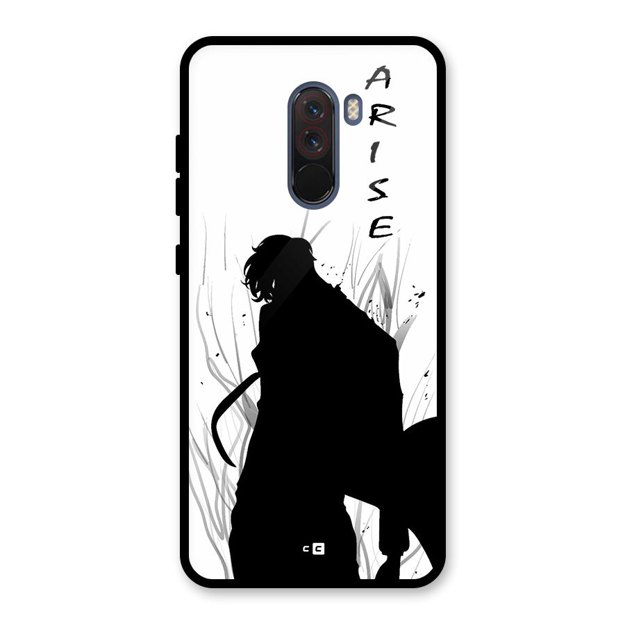 Awesome Jinwoo Arise Glass Back Case for Poco F1