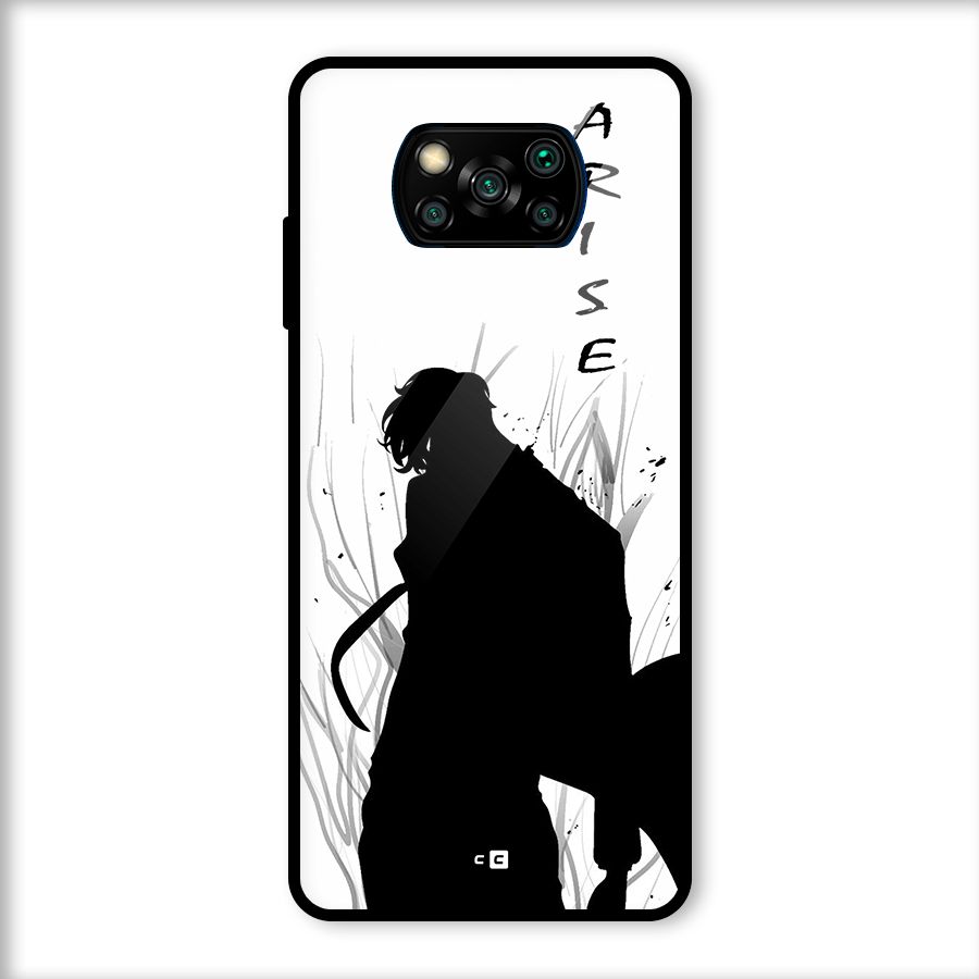Awesome Jinwoo Arise Glass Back Case for Poco X3