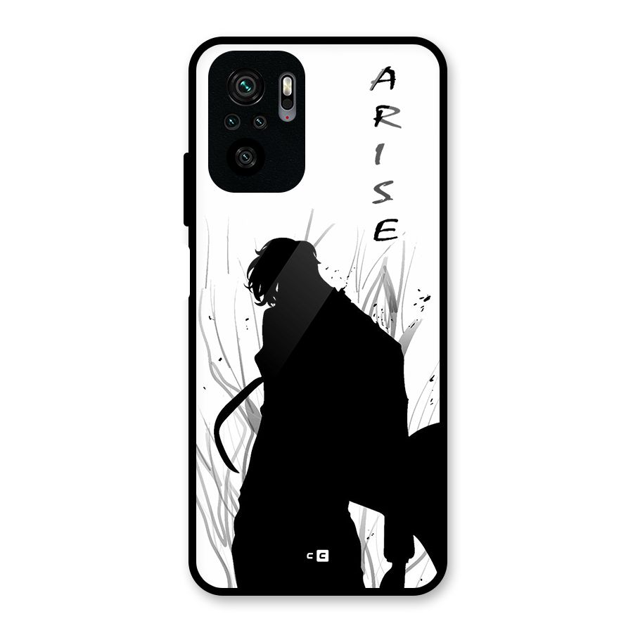 Awesome Jinwoo Arise Glass Back Case for Redmi Note 10S
