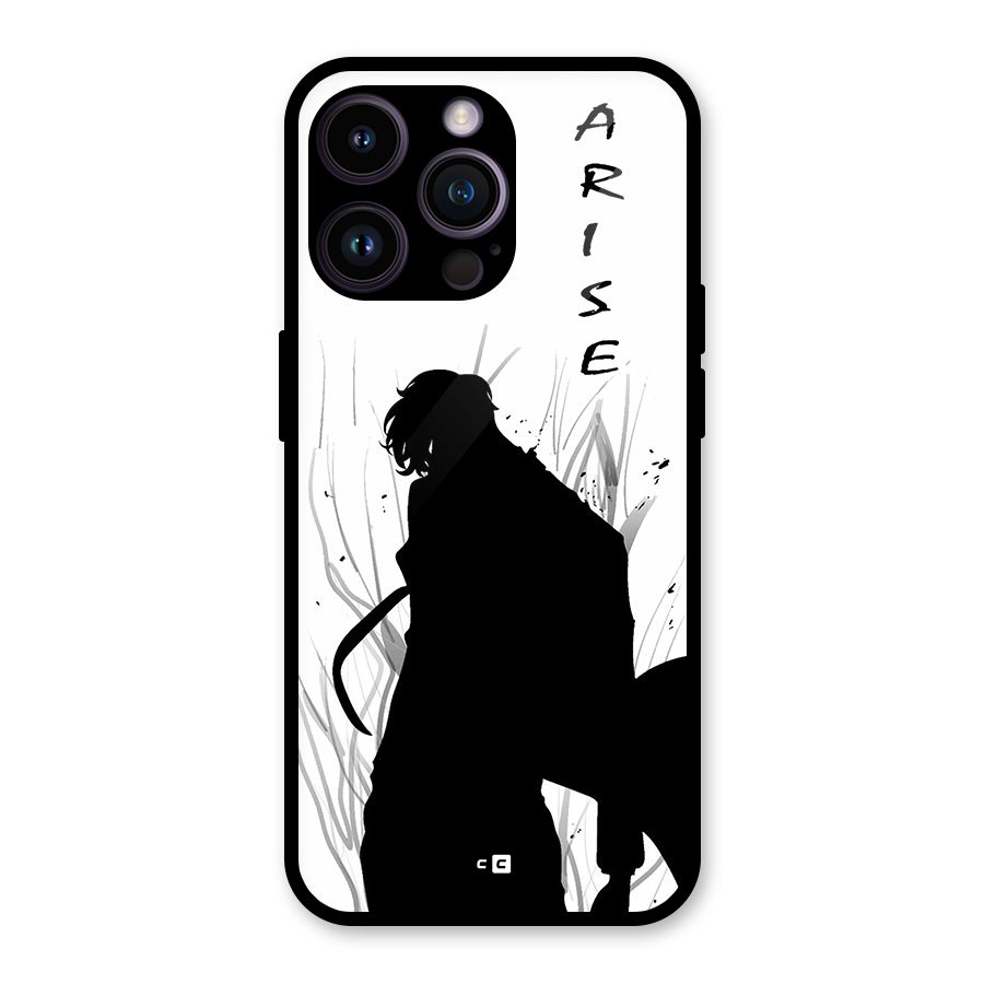 Awesome Jinwoo Arise Glass Back Case for iPhone 14 Pro Max