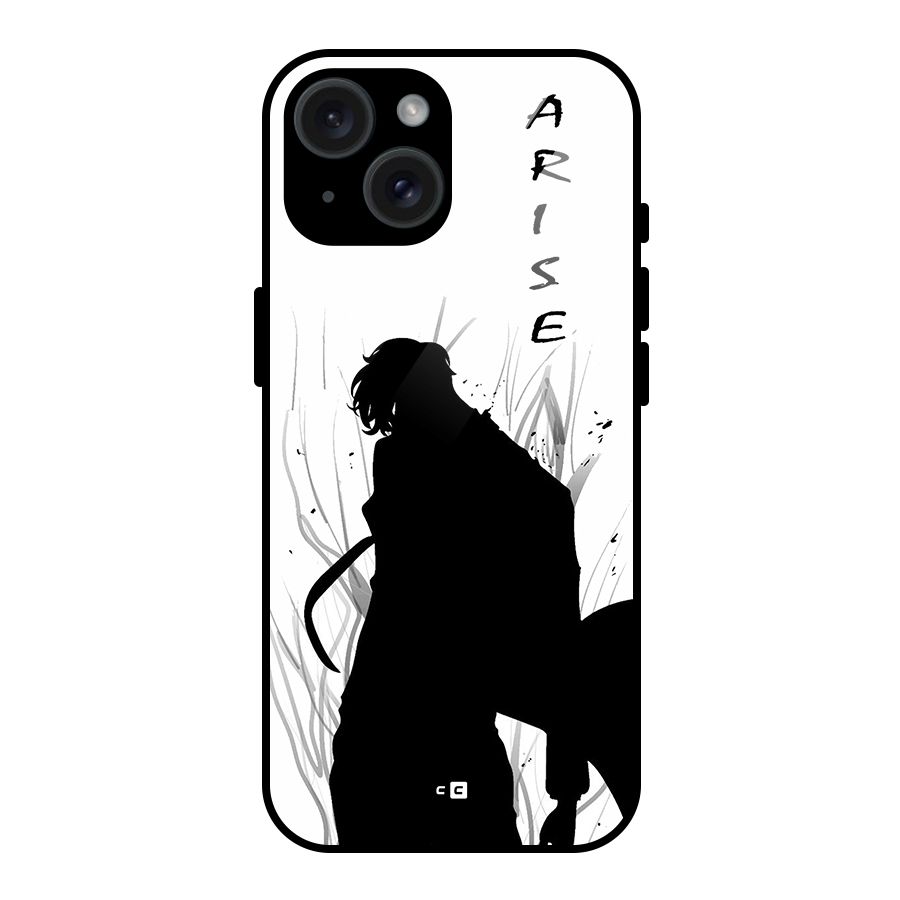 Awesome Jinwoo Arise Glass Back Case for iPhone 15