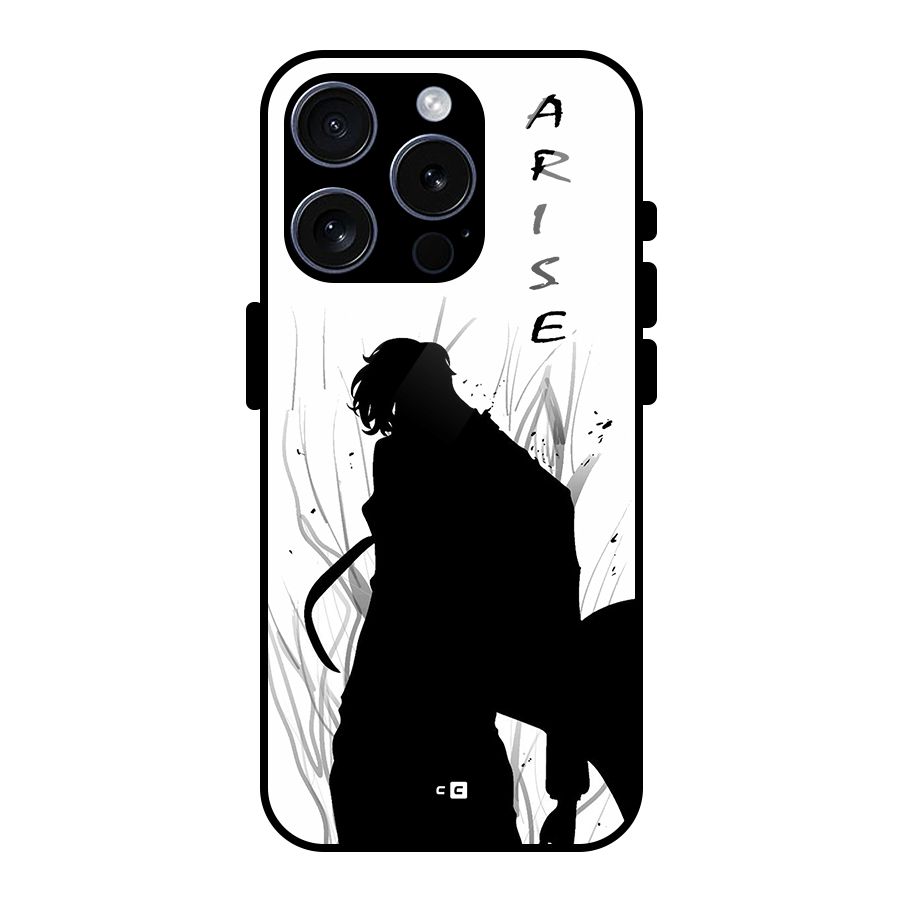 Awesome Jinwoo Arise Glass Back Case for iPhone 15 Pro
