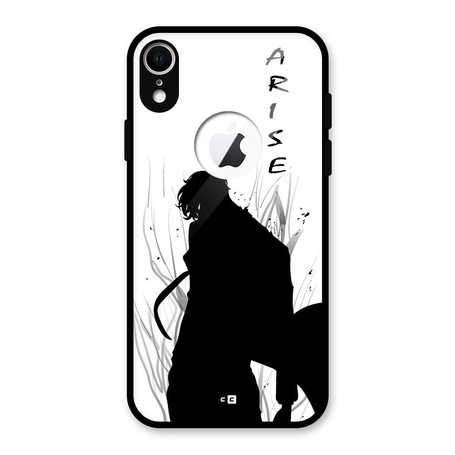 Awesome Jinwoo Arise Glass Back Case for iPhone XR Logo Cut