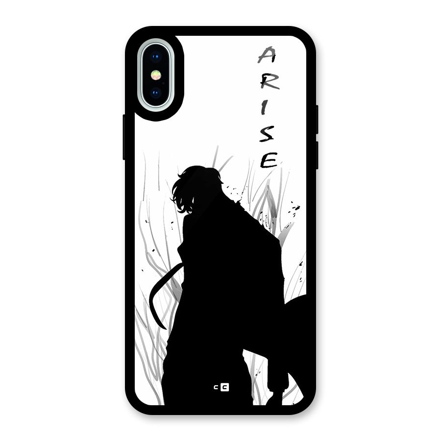 Awesome Jinwoo Arise Glass Back Case for iPhone XS