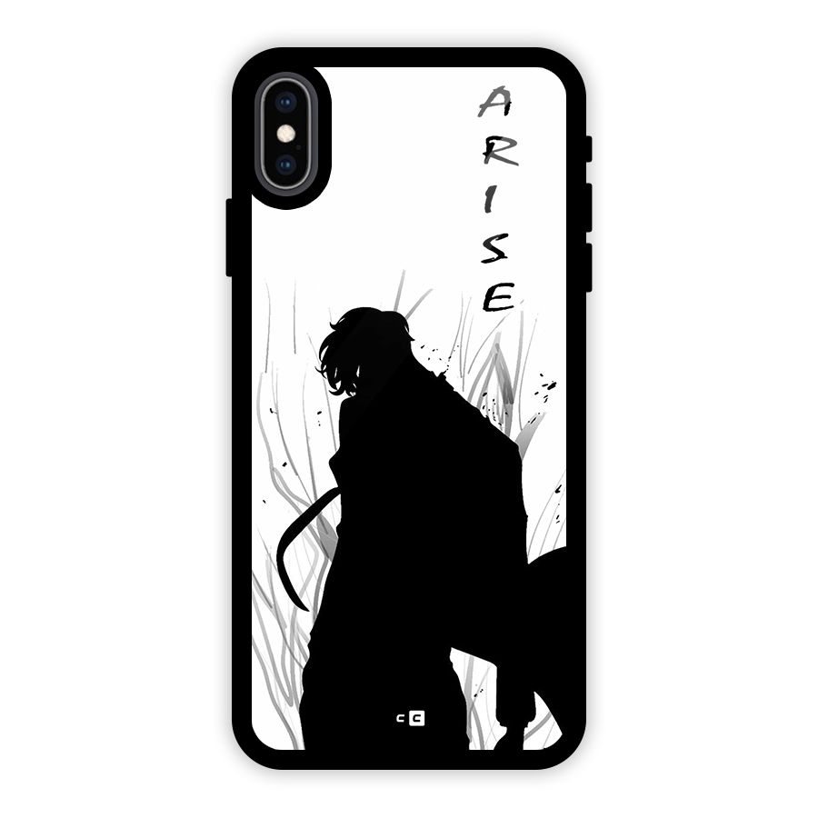 Awesome Jinwoo Arise Glass Back Case for iPhone XS Max