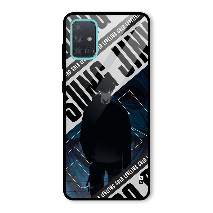 Awesome Jinwoo Rage Glass Back Case for Galaxy A71