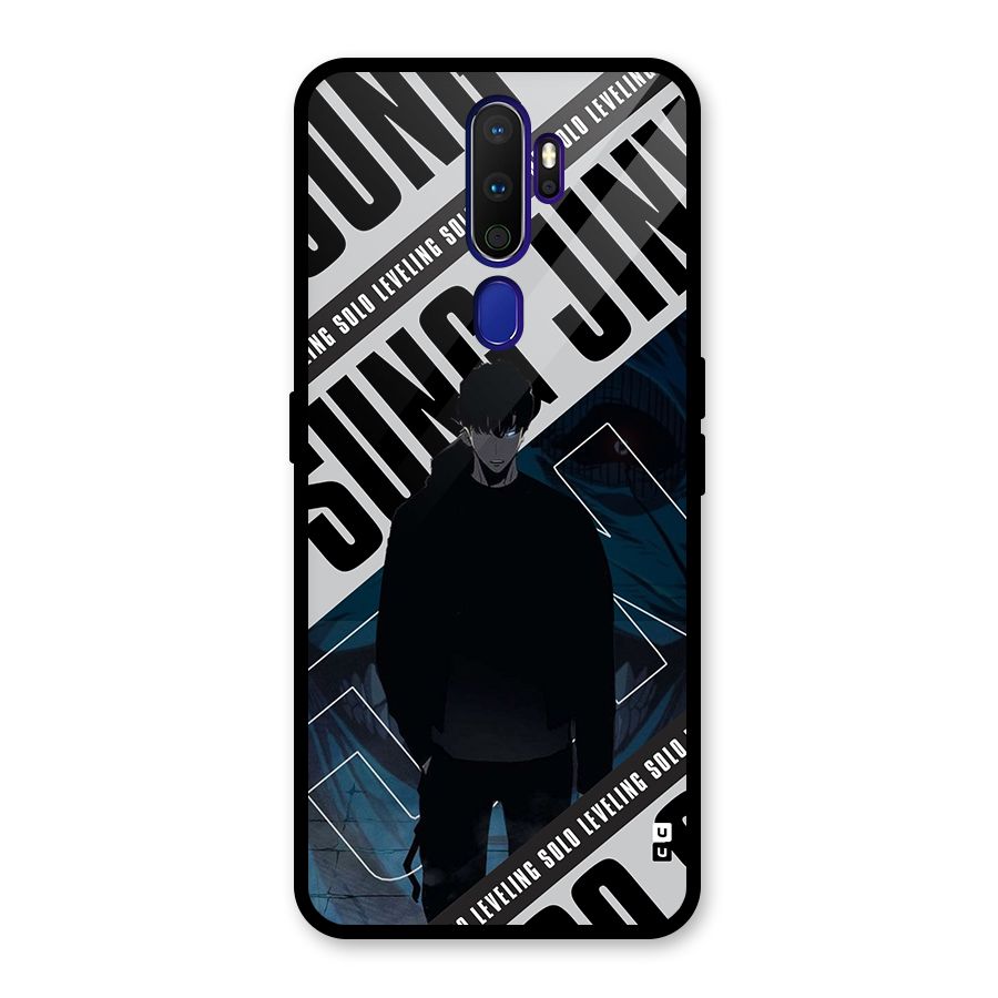 Awesome Jinwoo Rage Glass Back Case for Oppo A9 (2020)